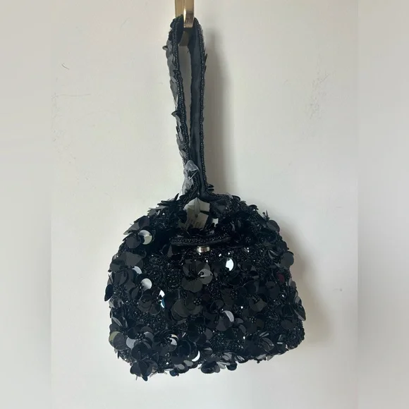 Viral New Black Beaded & Sequins Multiwear Bag